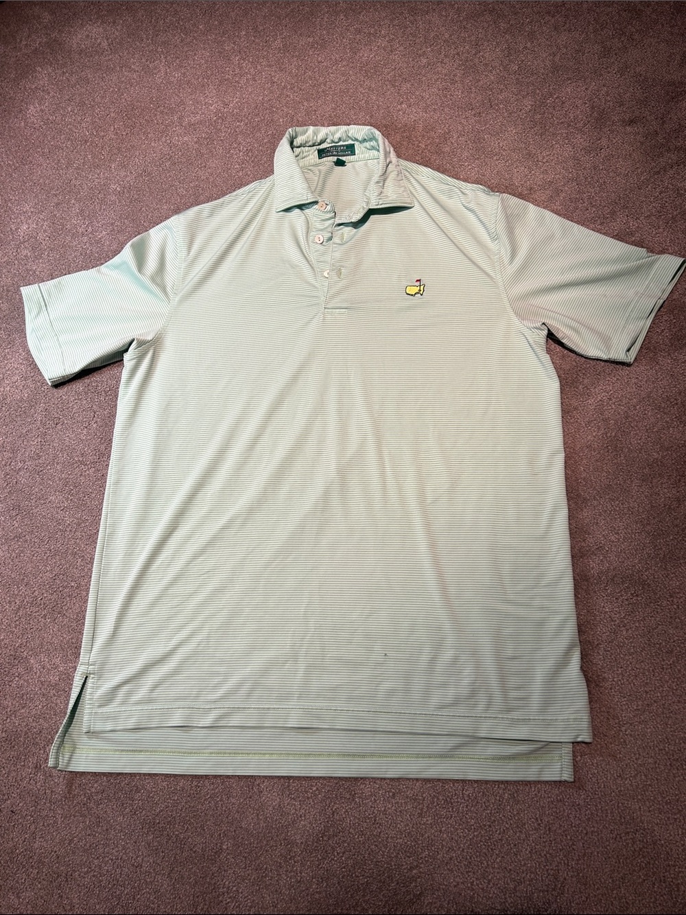 Masters Light Green Polo with Yellow Flag Logo